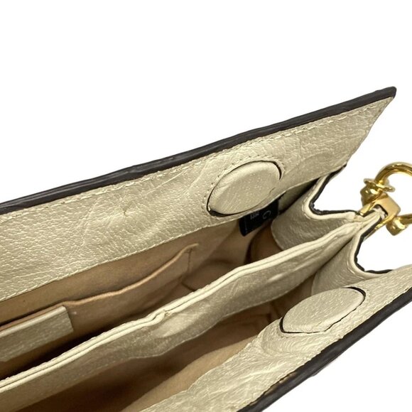 GUCCI Ophidia GG Small Shoulder Bag Cream Navy Red Leather -615-041125 - Picture 9 of 14